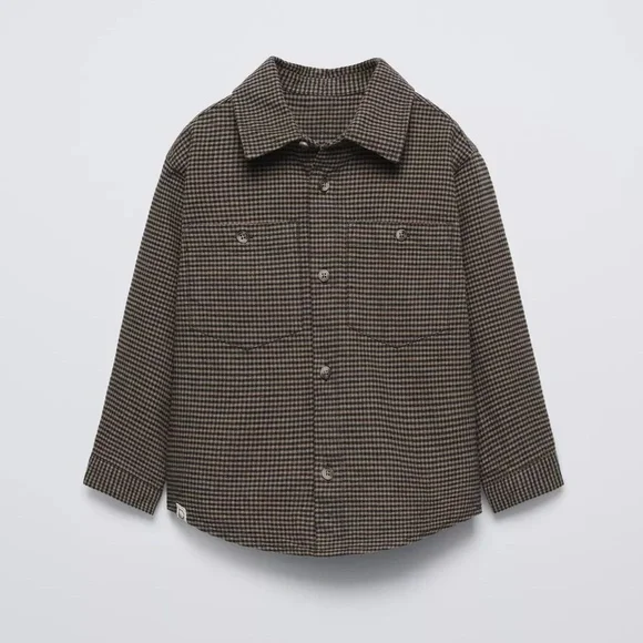 Zara Kids Toddler Boys Flannel Plaid Shirt & Flannel Plaid Pants Set 3T - Picture 2 of 9